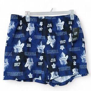 NWT Toronto Maple Leafs Officially Licensed NHL Cotton Boxer Shorts Mens L